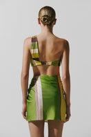 Baobab Nerano mini skirt in Limonata color, featuring a stylish, fitted design with a high waist and lightweight fabric.