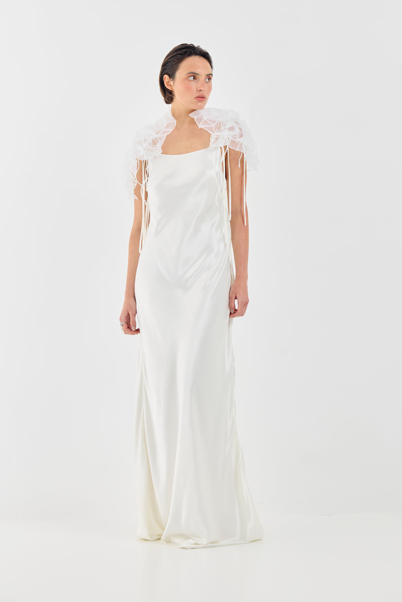 SOPHIE DRESS IN OYSTER WHITE - CULT MIA