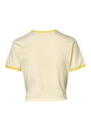 Baobab TIKA T-shirt in Crema Italiana, soft cotton shirt with a relaxed fit and subtle color, displayed on a plain background.
