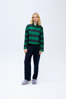 Green striped long sleeve T-shirt from ColoReve, casual top with vibrant green and white stripes, long sleeves, soft fabric.