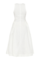 White PISA midi dress by Summer Away, featuring a flowy midi dress design with a stylish and elegant silhouette.