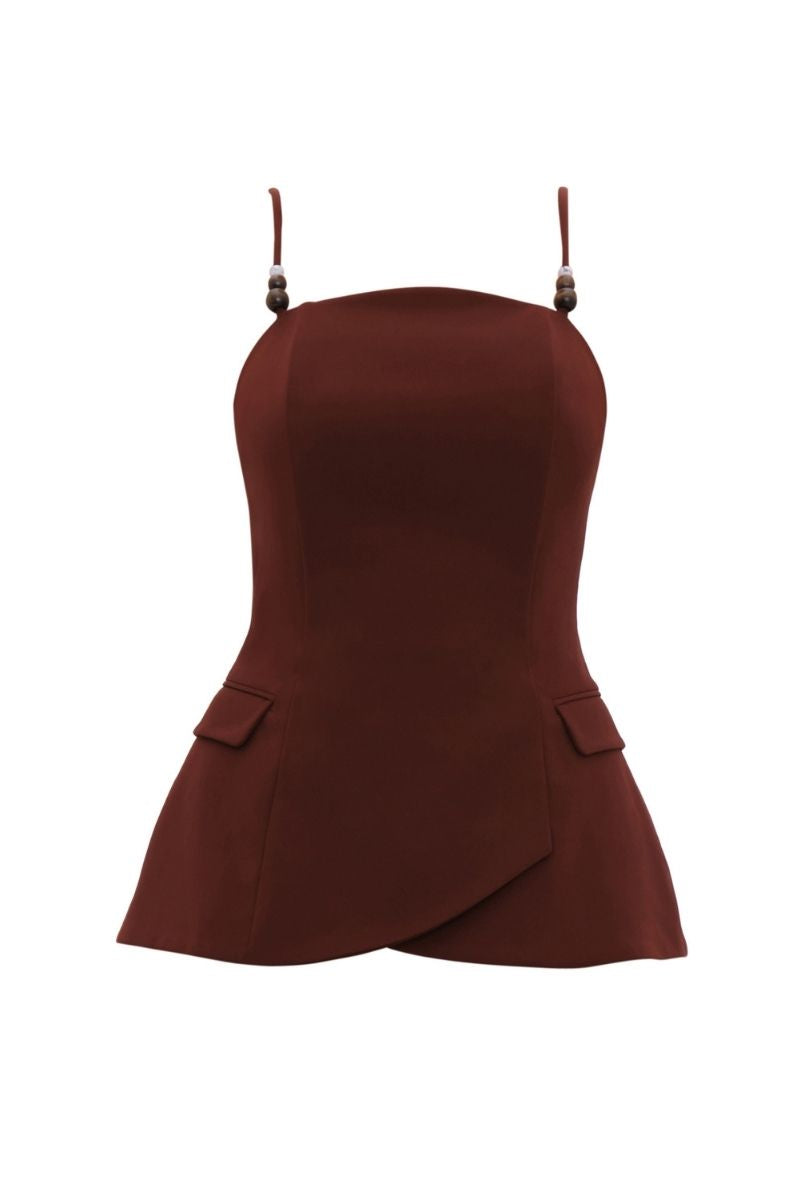 VARU TOP IN CINNAMON - CULT MIA
