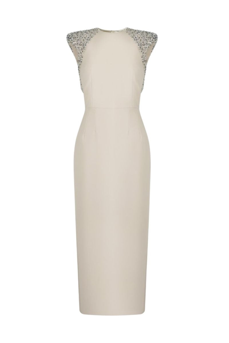 PERLA CREAM MIDI DRESS - CULT MIA