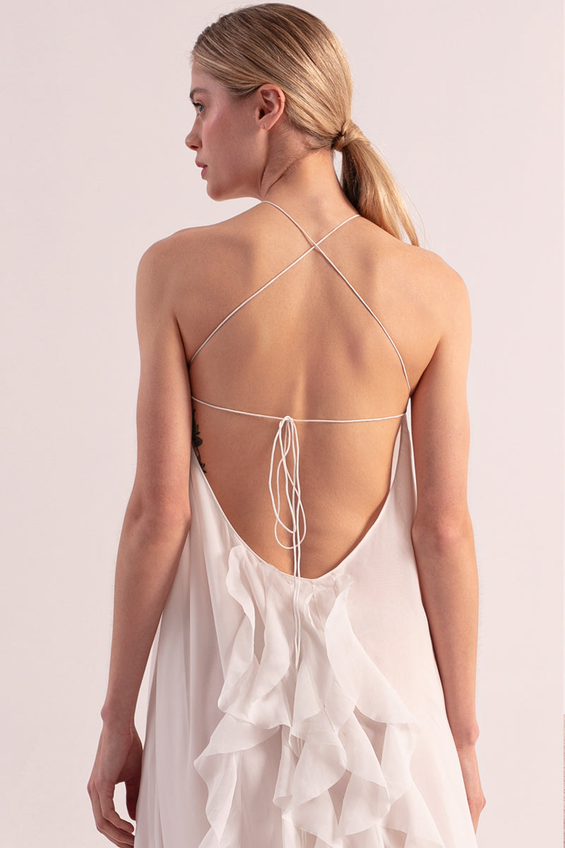 AQUA DRESS IN WHITE - CULT MIA