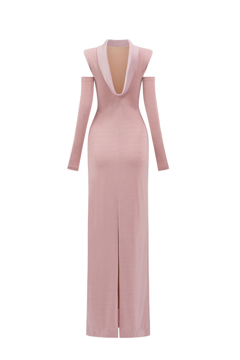 Arti Apparel Dahlia Midi Dress displayed on a hanger, featuring a flowing fabric and stylish design perfect for casual or formal wear.
