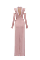 Elegant Dahlia Dress gown by Arti Apparel featuring flowing fabric and intricate detailing, perfect for formal occasions.