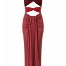 Baobab Giselle maxi dress in Amorino color, flowing fabric, and elegant design, perfect for summer or special occasions.