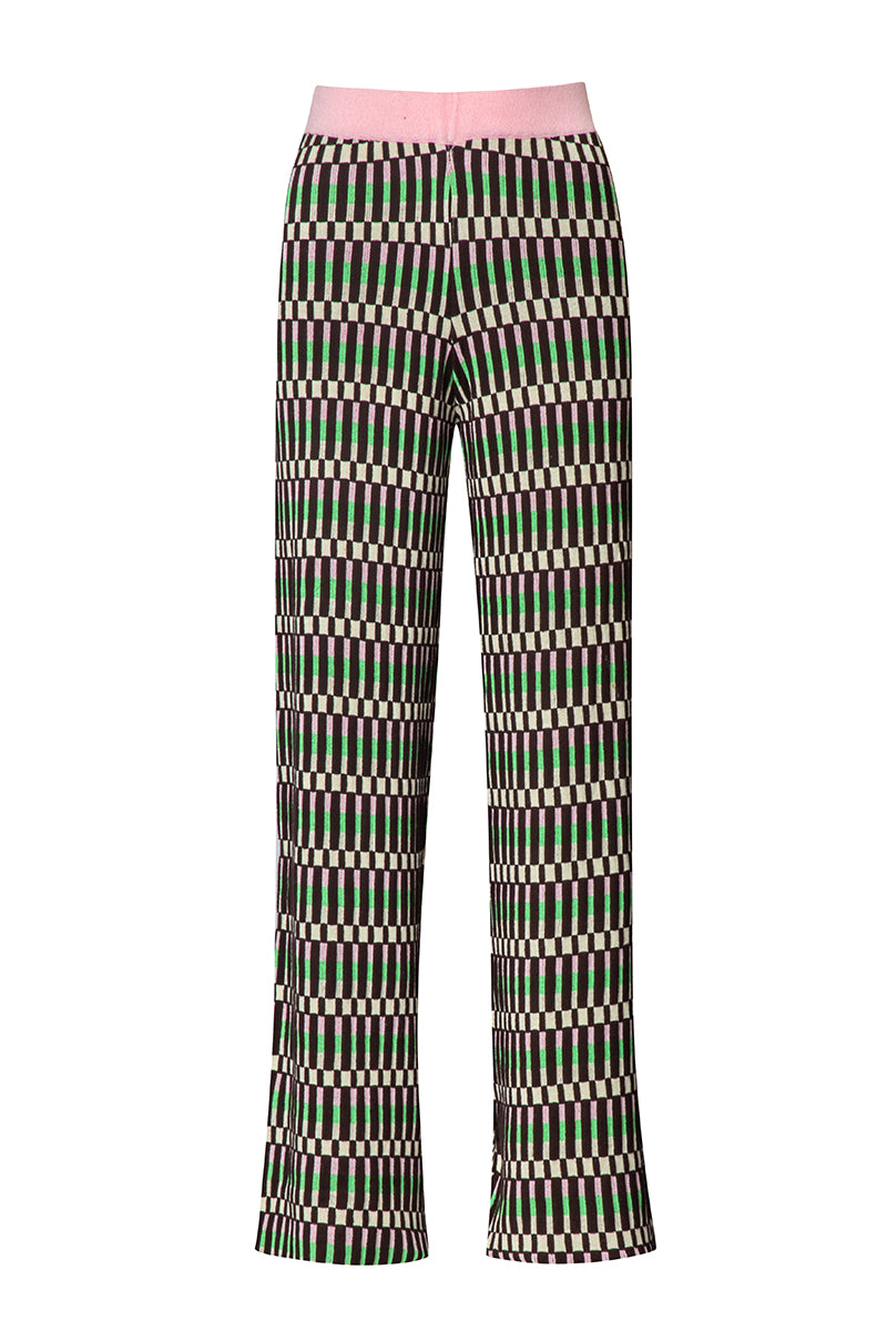 Baobab Kina pants in Disco Rosa, vibrant pink casual pants with a relaxed fit and stylish design, perfect for everyday wear.