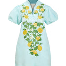 Mestiza New York Ellianna mini dress in Sorrento Citrus, showcasing vibrant citrus print and fitted silhouette.