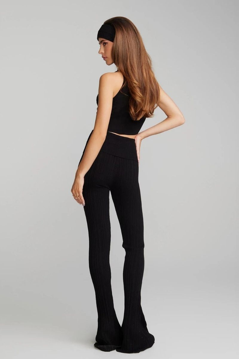 JANELLE BLACK KNIT PANTS - CULT MIA