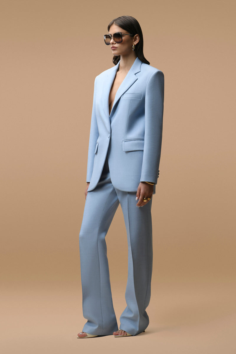 Sky blue CLARA co-ords set by MATTERS featuring a matching top and pants, styled in a relaxed, coordinated outfit.