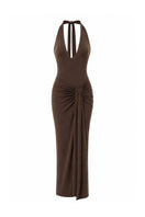 Baobab Donatella Maxi Dress in Moca, elegant long dress with flowing fabric and stylish design, perfect for summer wear