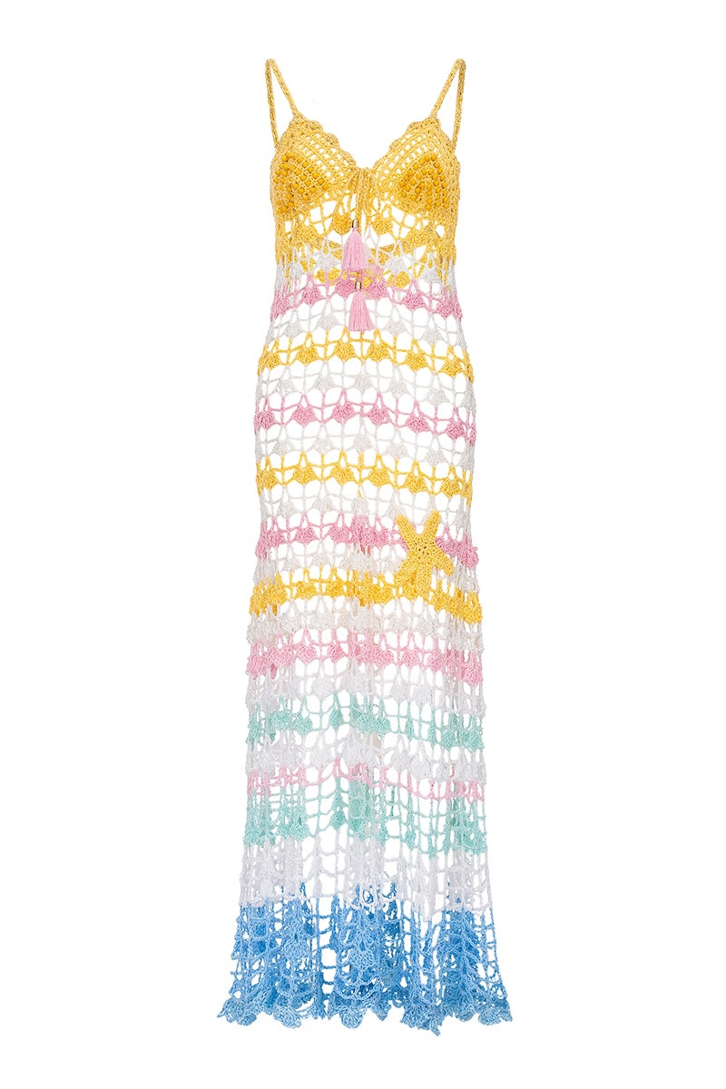 Flower Marine Handmade Maxi Crochet Dress