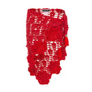 Handmade cherry crochet cover-up by Andreeva, featuring intricate crochet patterns and lightweight fabric for stylish beachwear.