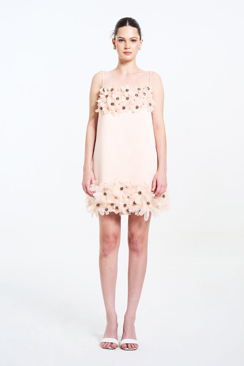Mini-robe Alia Midi couleur pêche