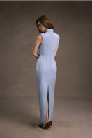 Pastel blue sleeveless maxi dress by Keira Tong featuring a flowy, lightweight fabric and a relaxed, elegant fit.