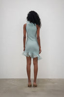 Deme By Gabriella ONYX mini dress featuring a sleek black design, fitted silhouette, and stylish sleeveless style.