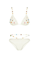 Ivory Sunset Bird bikini set by Maliluha, featuring a stylish bikini with sunset bird print, perfect for summer beachwear.