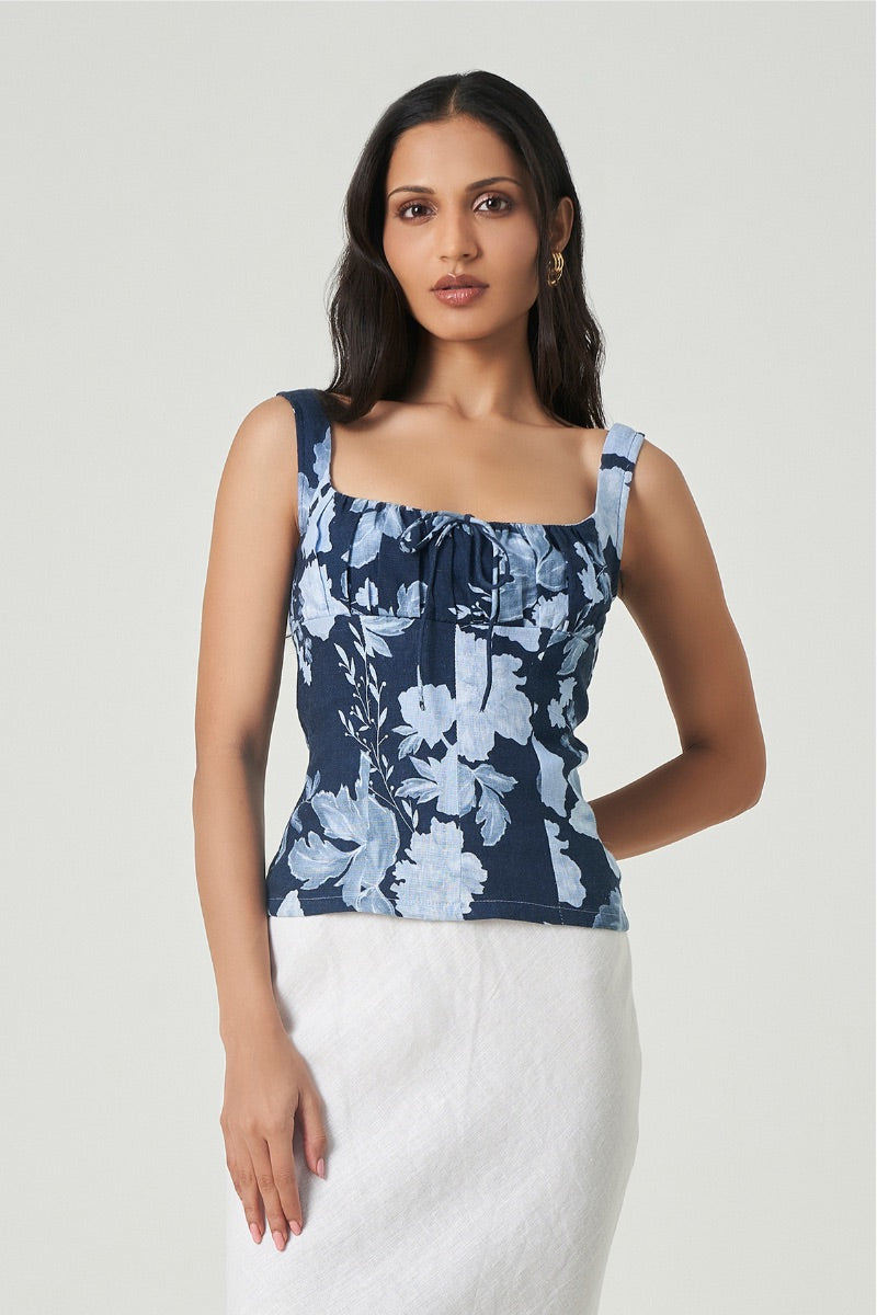 White Pierre maxi skirt by Summer Away, flowing fabric and elegant design, shown in a full-length view.