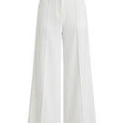 White wide-leg pants by Keira Tong, featuring a relaxed fit and full-length design, displayed on a neutral background.