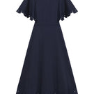 Rebecca Taylor Rachelle Midi Dress in maritime blue, featuring a stylish, flowy design perfect for casual or semi-formal wear.