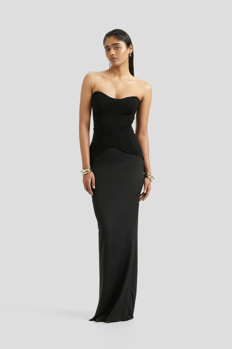 SOLEN MAXI DRESS IN BLACK - CULT MIA