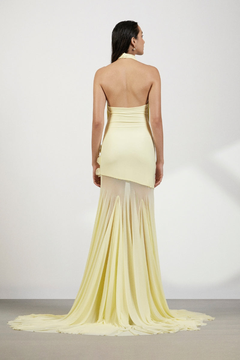 Deme By Gabriella Celeste Maxi Dress in flowing fabric with a flattering silhouette and elegant design.