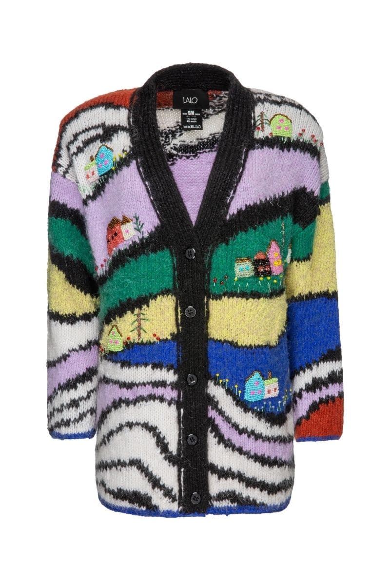 CASETTY OVERSIZED MULTICOLOR CARDIGAN - CULT MIA