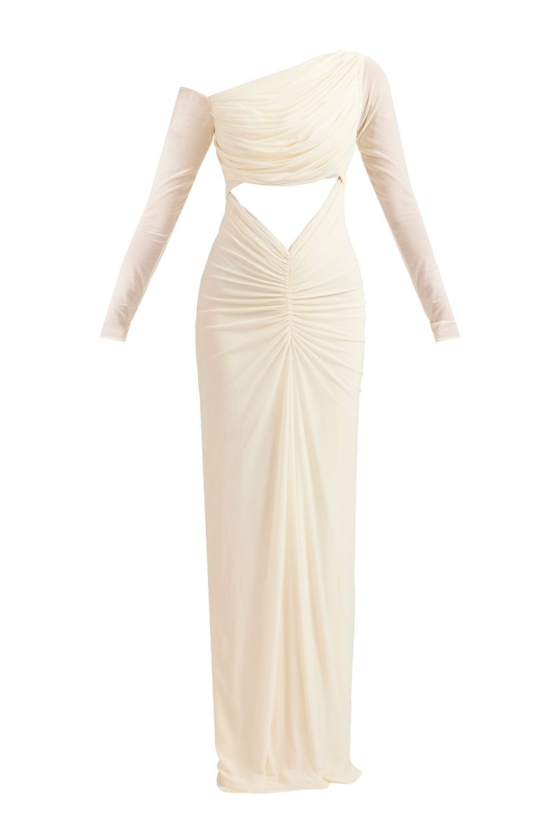 PRISCILLA MAXI DRESS IN OFF WHITE - CULT MIA
