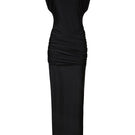 LEDIEL Mocca Largo gown in black featuring a flowing design and elegant fabric, perfect for formal occasions.