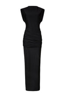 LEDIEL Mocca Largo gown in black featuring a flowing design and elegant fabric, perfect for formal occasions.
