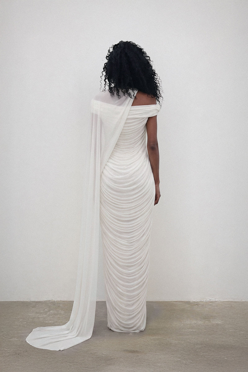 Deme By Gabriella Venice gown featuring elegant flowing fabric and intricate detailing, perfect for formal occasions.