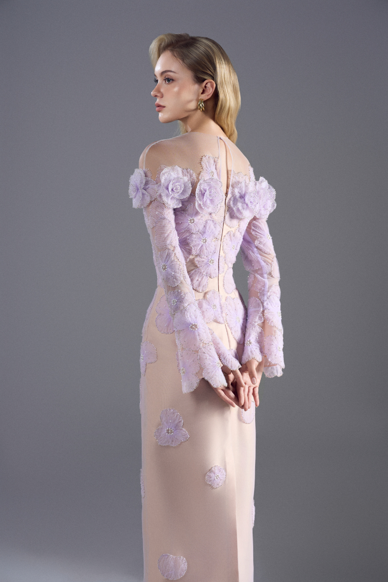 ROSEE de MATIN TULLE AND TAFFETA MIDI DRESS IN LIGHT PURPLE | Cult Mia ROSEE de MATIN TULLE AND TAFFETA MIDI DRESS IN LIGHT PURPLE | Cult Mia