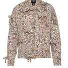 Lalo multi-colored cardigan with bow details, soft knit fabric, and long sleeves, perfect for casual or layered outfits.