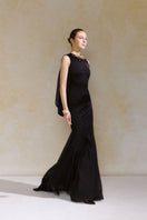 Elegant Calla Dress gown by Arti Apparel featuring flowing fabric and intricate detailing, perfect for formal occasions.