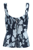 Summer Away Lille top in midnight blue, sleeveless blouse with a relaxed fit and round neckline, perfect for casual wear.