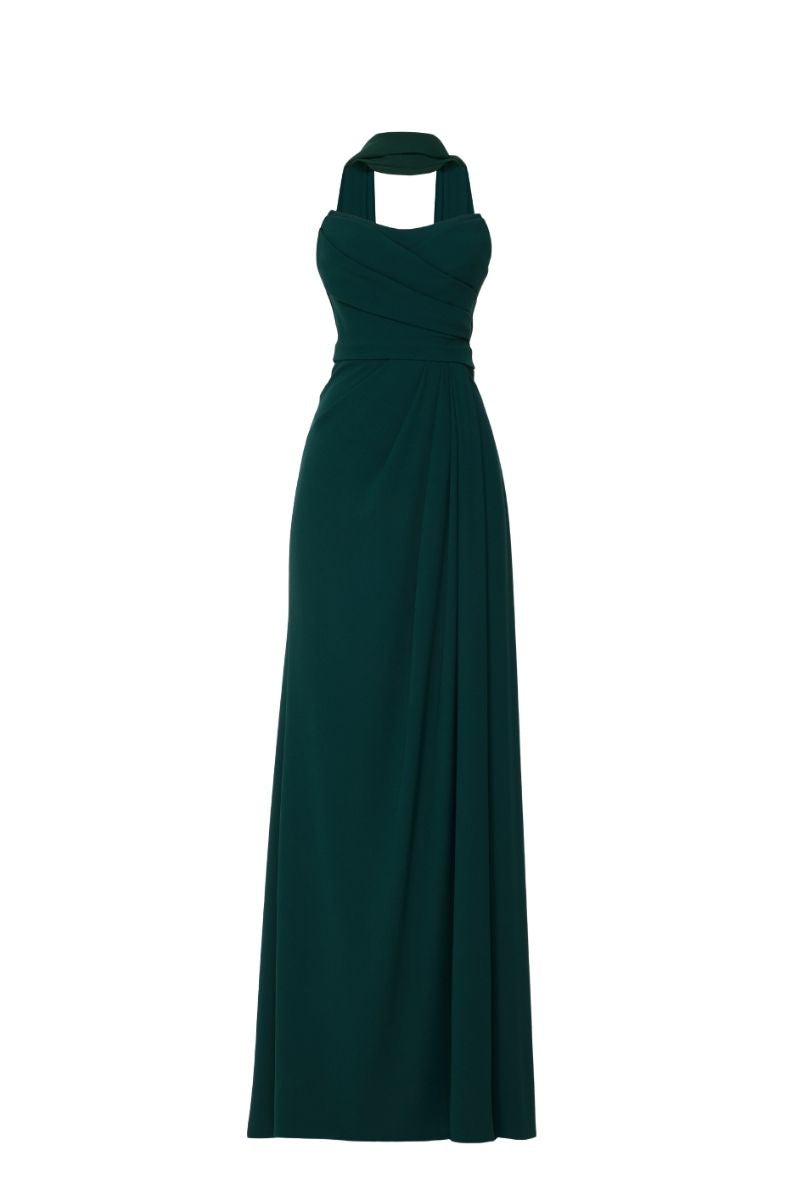 ELVERA DRESS IN FOREST GREEN