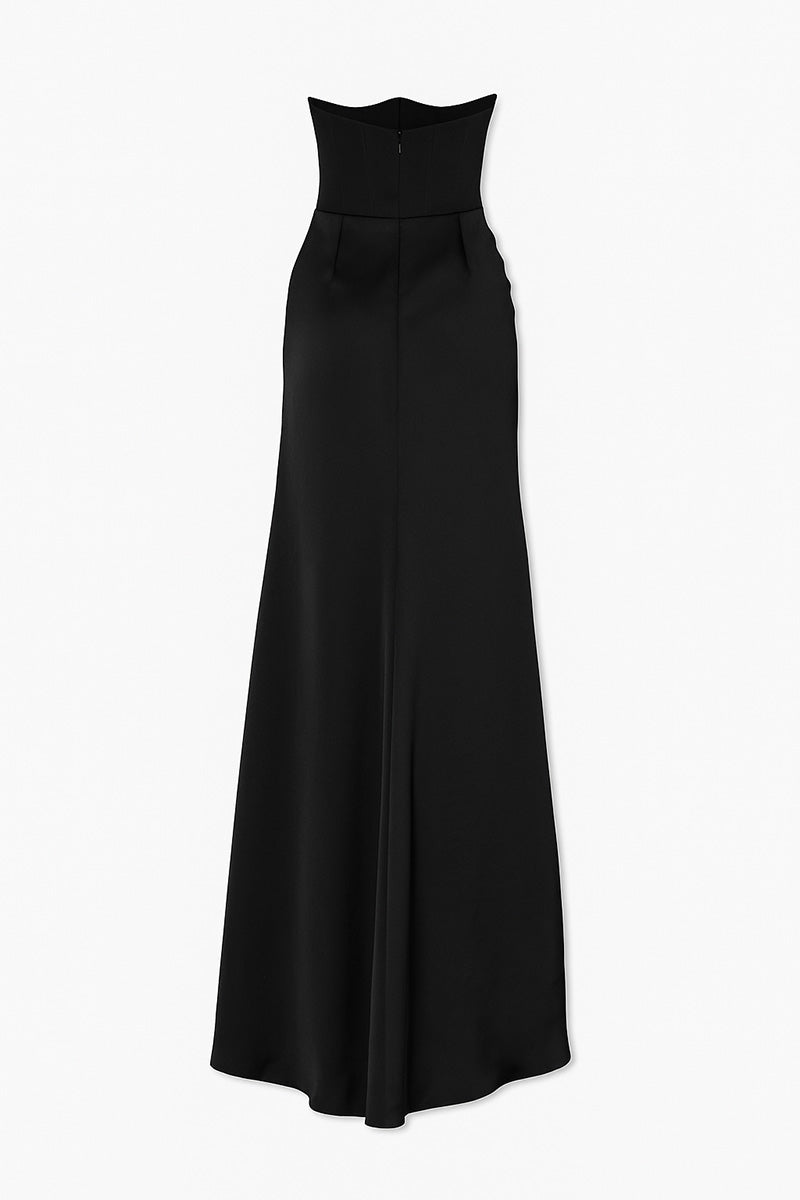 Black Gladys maxi dress by Tarık Ediz featuring elegant fabric and a flowing silhouette, perfect for formal occasions.