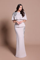 Tarık Ediz Lizzy Mink Co-ords set featuring a stylish matching top and pants in soft mink fabric, front view.