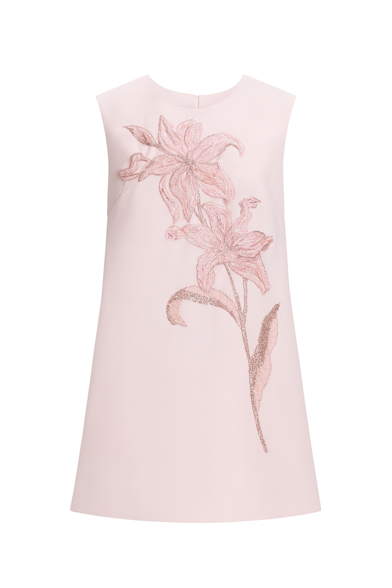 فستان أورليانا باللون الوردي الثلجي