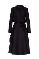 Black Agatha co-ords set by Tarık Ediz displayed on a ghost mannequin, showcasing stylish matching top and pants.