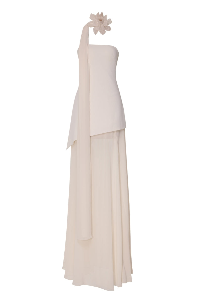 LORRAINE DRESS IN VANILLA