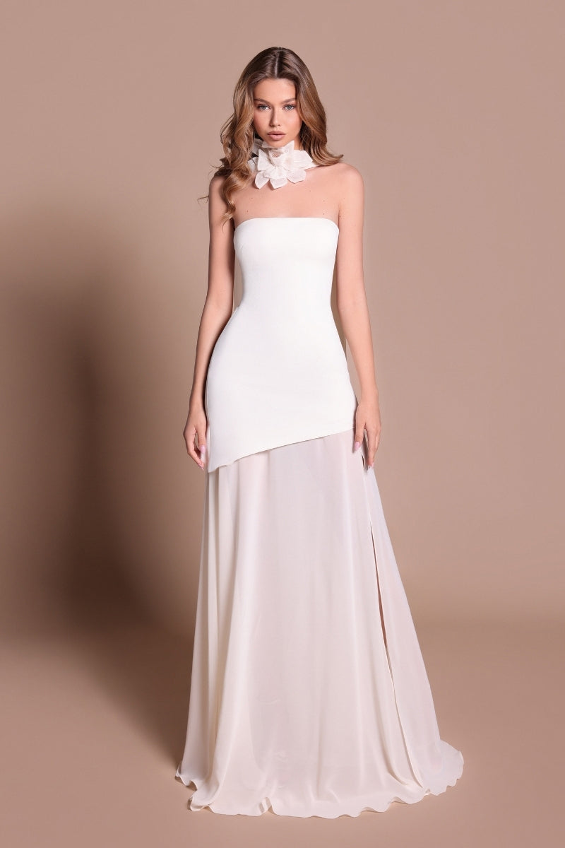 LORRAINE DRESS IN VANILLA