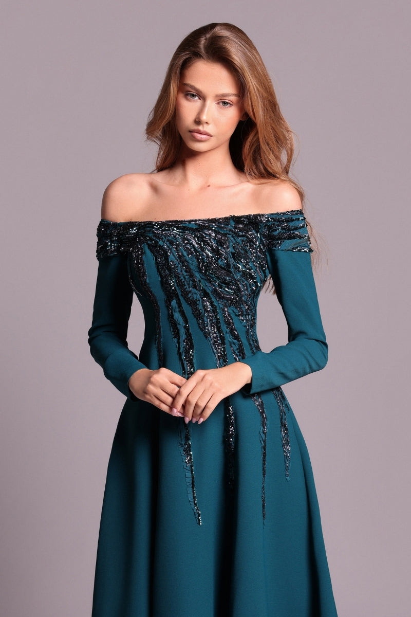 LAURA DRESS IN ATLANTIC BLUE | CULT MIA | Tark Ediz LAURA DRESS IN ATLANTIC BLUE | CULT MIA | Tark Ediz