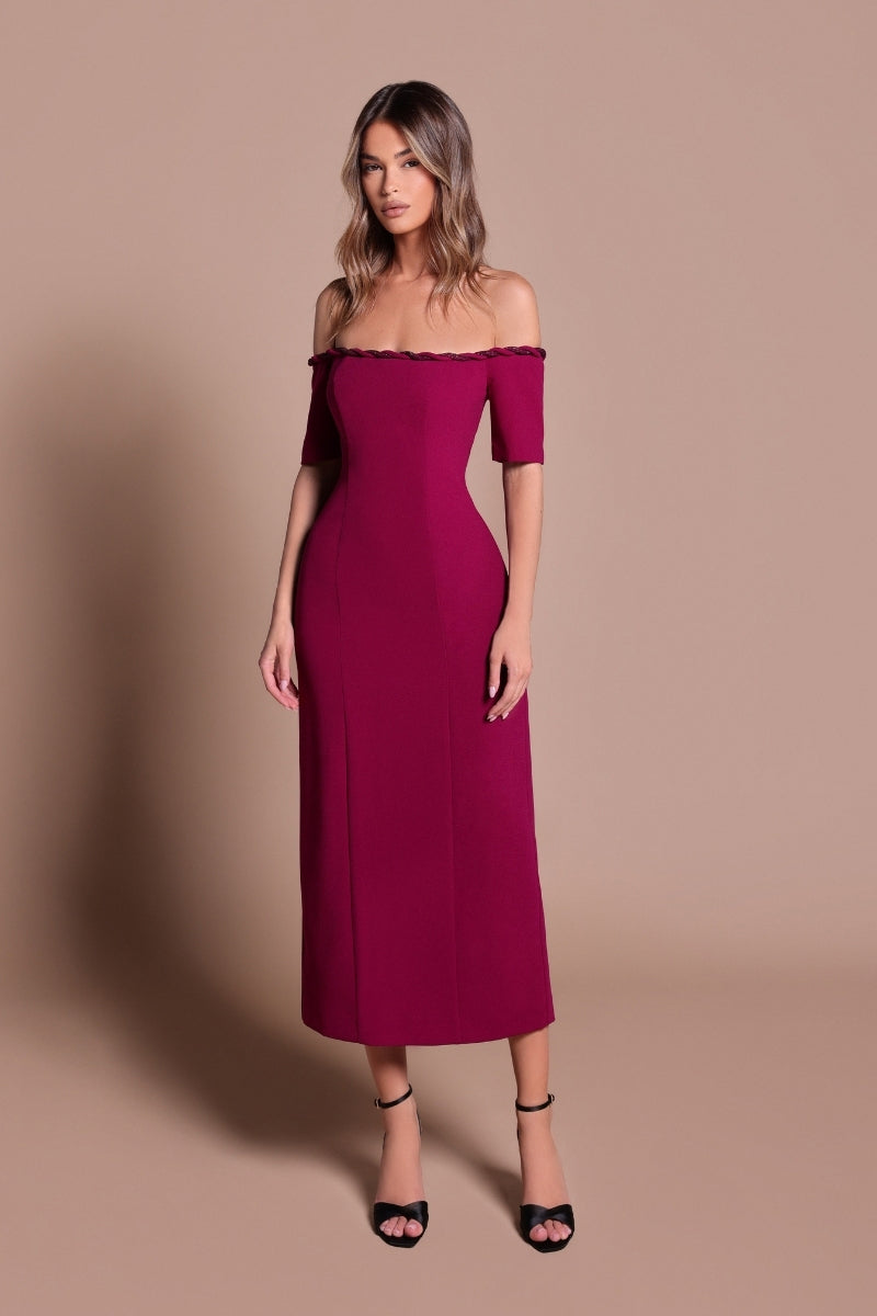 VIOREL DRESS IN SANGRIA | CULT MIA | Tark Ediz VIOREL DRESS IN SANGRIA | CULT MIA | Tark Ediz