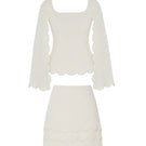 Tarık Ediz BOLYN Vanilla Co-ords set on mannequin, featuring a stylish matching top and pants ensemble.