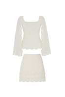 Tarık Ediz BOLYN Vanilla Co-ords set on mannequin, featuring a stylish matching top and pants ensemble.