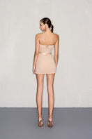 CEM mini dress with a belt, featuring a stylish silhouette and short length, perfect for casual or semi-formal occasions.