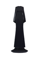 Elegant Calla dress gown by Arti Apparel featuring a flowing silhouette and intricate detailing, perfect for formal occasions.