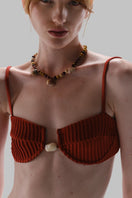 Baobab Roma bikini bottom in vibrant ceramic pattern, featuring a seamless fit and stylish design for beachwear.